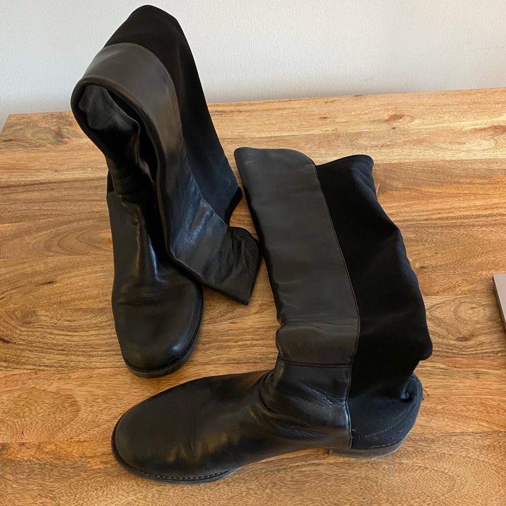 Stuart Wietzman 5050 Over the Knee Black Boots